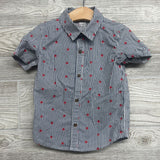 Button Up Shirt Stripes Stars 3T