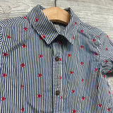 Button Up Shirt Stripes Stars 3T