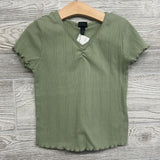 Ribbed V Neck Shirt Lettuce Trim 8