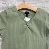 Ribbed V Neck Shirt Lettuce Trim 8