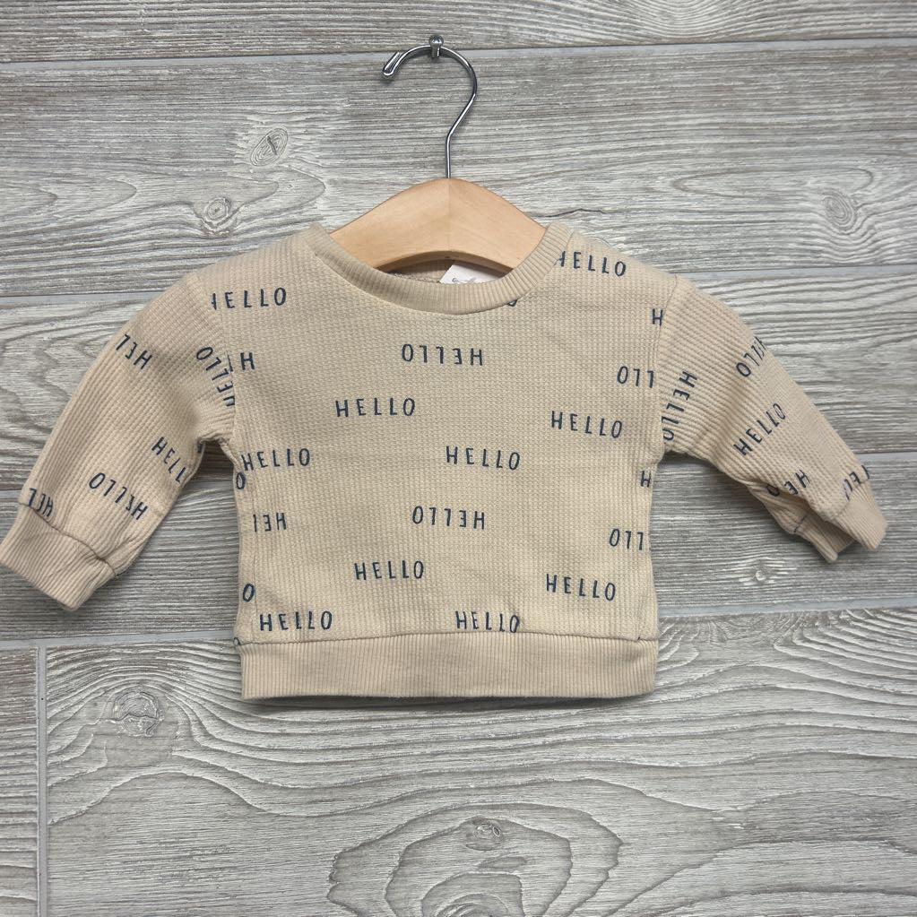 Waffle Knit Crewneck Hello Hello 0-3M