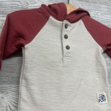 LS Textured Henley Shirt W/ Hood 3M