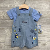 NEW Chambray Shortalls Sports & Shirt 3-6M