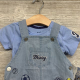 NEW Chambray Shortalls Sports & Shirt 3-6M