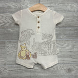 Waffle Knit Shorty Romper Pooh Piglet 0-3M