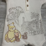 Waffle Knit Shorty Romper Pooh Piglet 0-3M