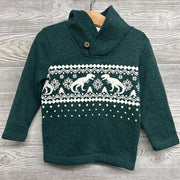 Cowl Neck Sweater Nordic Dinosaurs 2T