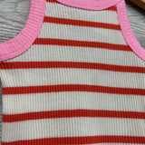 Ribbed Tank Top Stripes 2T