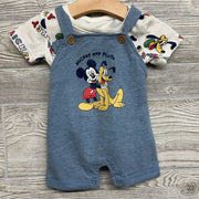 French Terry Shortalls & Shirt Mickey Pluto 0-3M