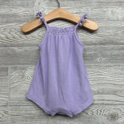 Ribbed Tank Romper Bow Straps 3-6M