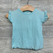 Ribbed Shirt Lettuce Trim 3-6M