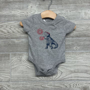 Bodysuit Dinosaur Flags Fireworks 0-3M