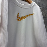 Crewneck Embroidered Flower Swoosh 14