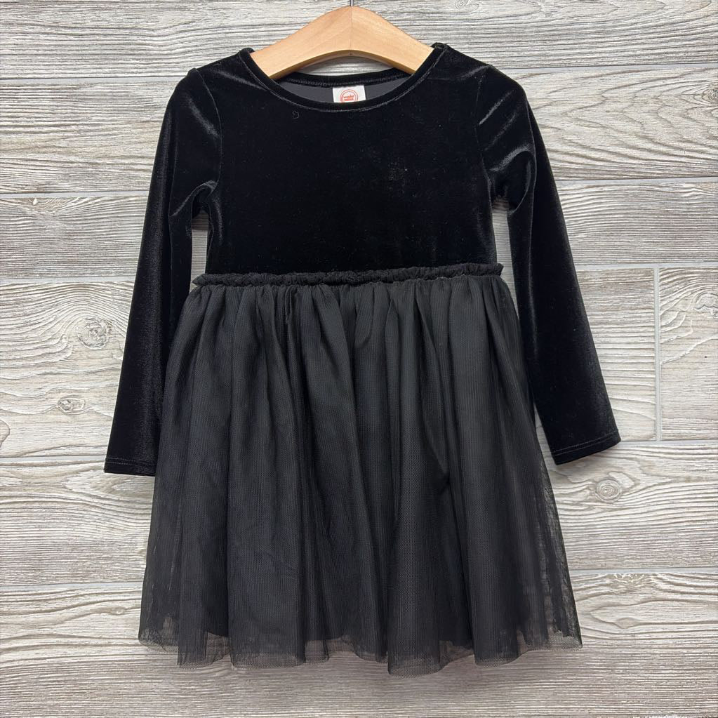 Crushed Velvet Tulle Tutu Dress 3t