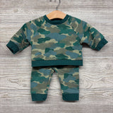 Camo Crewneck & Sweatpants 0-3M