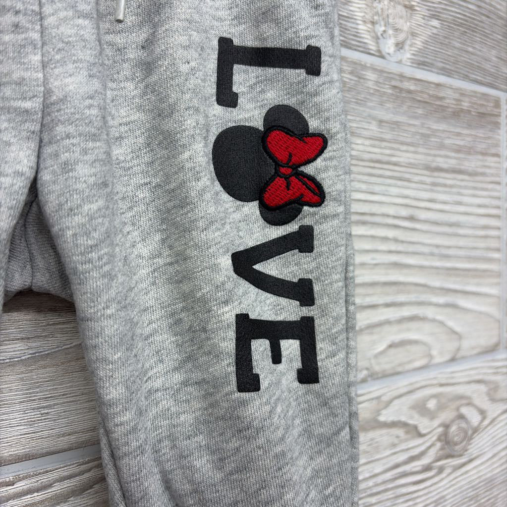 French Terry Jogger Sweatpants Minnie Mouse Love 12-18M
