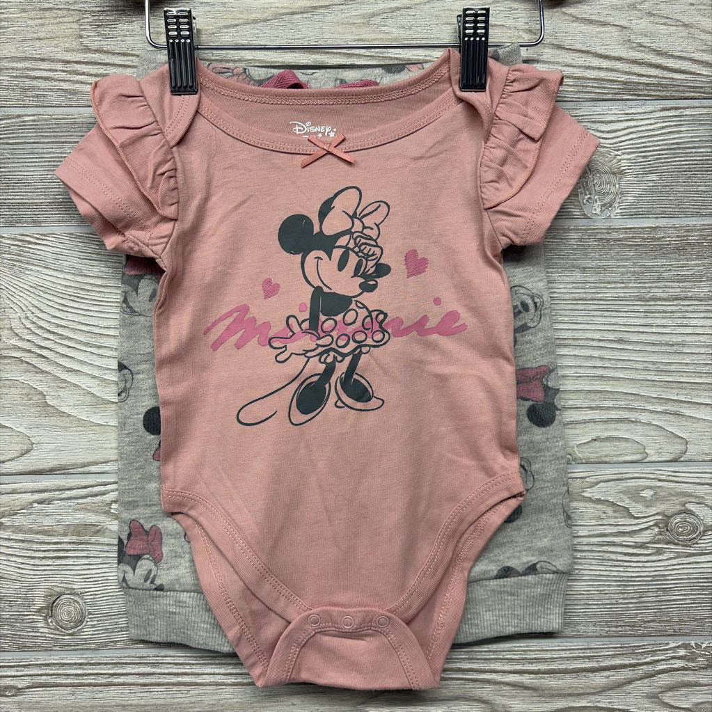 Flutter Sleeve Bodysuit & Sweatpants Minnie Mouse 12M