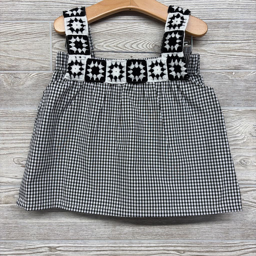 Gingham Tank Top & Shorts Knit Flowers 8