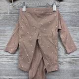 Ribbed LS Bodysuit & Pants Flowers 6M