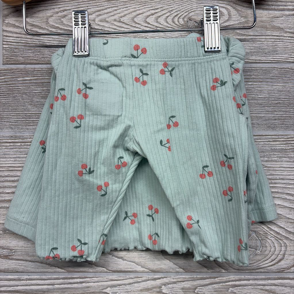 Ribbed Shirt & Pants Cherries 0-3M