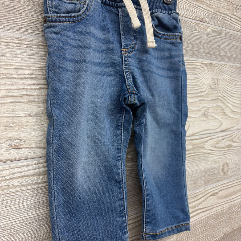 Pull On Drawstring Knit Jeans 12-18M