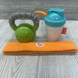 Nw/oT Kettle Bell Rattle, Sweat Band & Shaker Bottle *