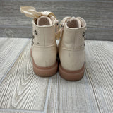 Lace Up Boots Flowers 7C