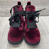 Velour Lace Up Boots 6C