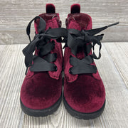 Velour Lace Up Boots 6C