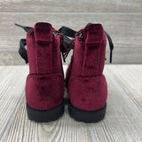 Velour Lace Up Boots 6C