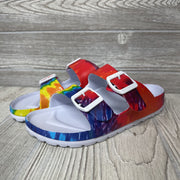 NEW Tie Dye Footbed Sandals 6y