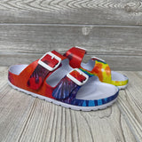 NEW Tie Dye Footbed Sandals 6y