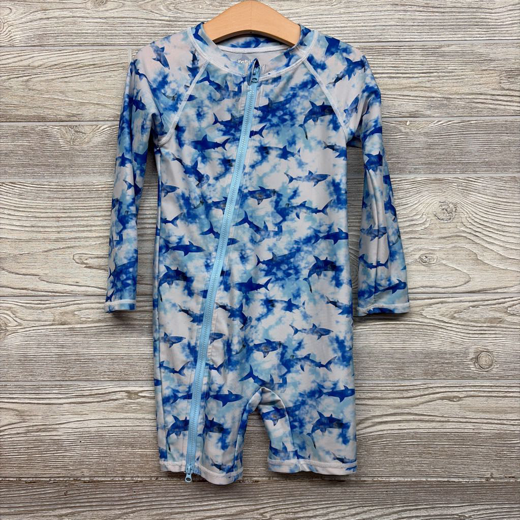 Rashguard Swim Outfit Sharks & Tie Die 4t