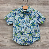 SS Button Up Shirt Flowers 2t