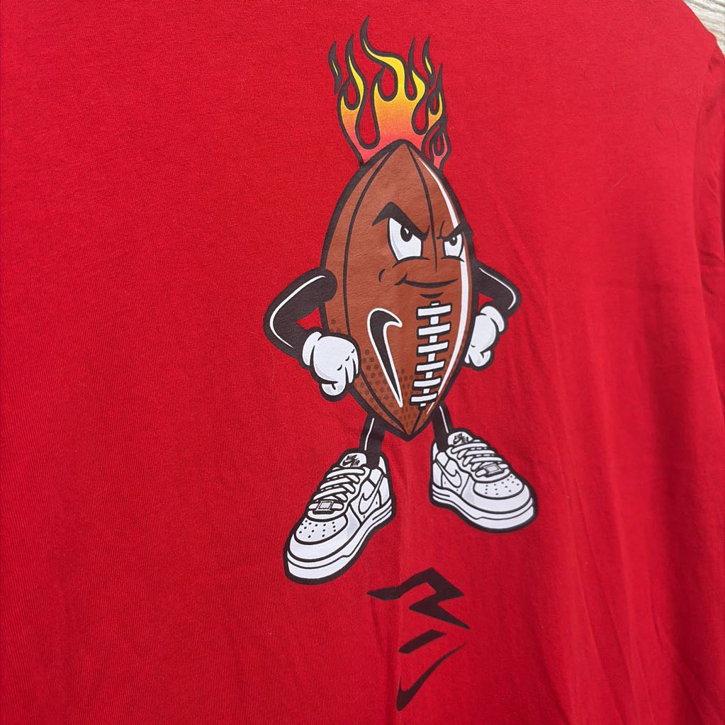 LS Shirt Football W/ Flames 10