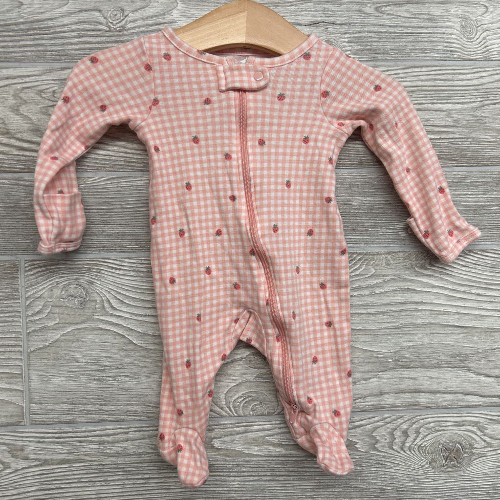Sleeper Gingham Strawberries NB