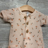 Waffle Knit Henley Outfit Flowers 3-6M