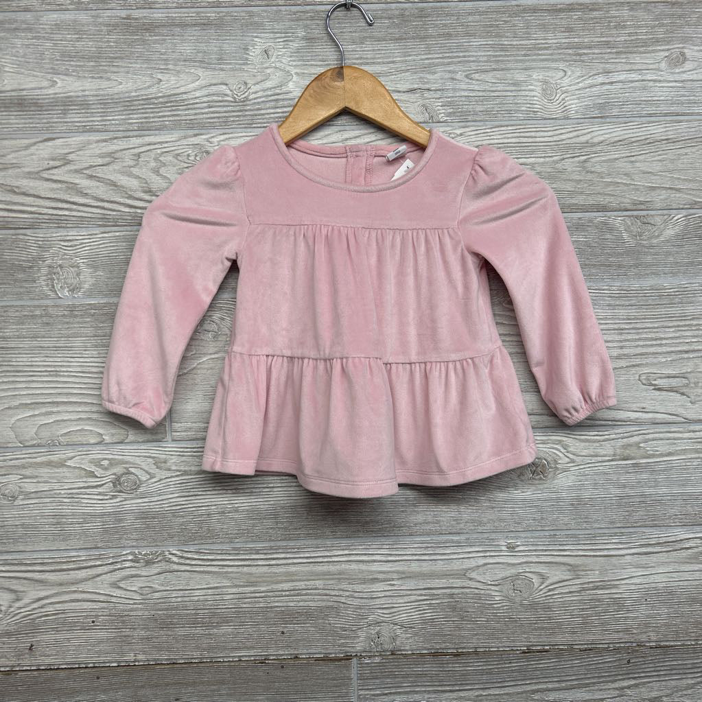 LS Velour Tiered Shirt 3T