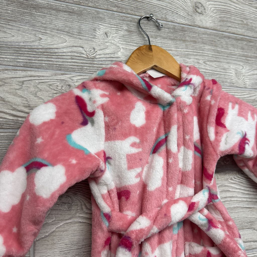 Plush Bath Robe Unicorns Stars 2-3