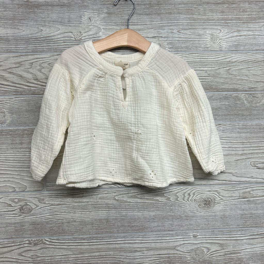 LS Muslin Eyelet Shirt 3T