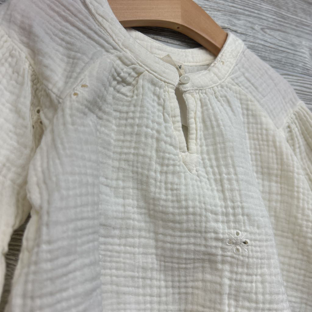 LS Muslin Eyelet Shirt 3T
