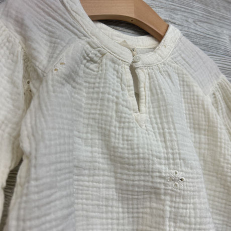 LS Muslin Eyelet Shirt 3T