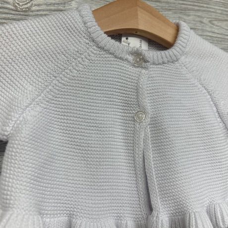 Knit Cardigan Ruffle Trim 6-9M