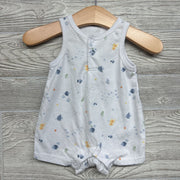 Tank Henley Shorty Romper W/ Sun Hat Fish Coral 3M