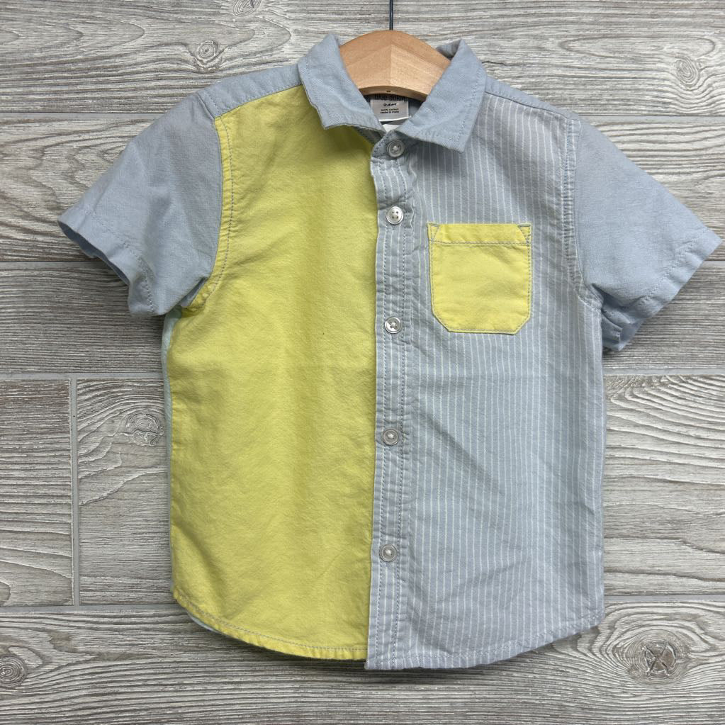 Button Up Shirt Chest Pocket Stripes 24M