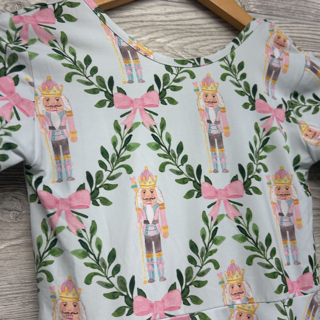 LS Eyelet Trim Dress Nutcrackers Bows 6