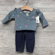 LS Henley Bodysuit Flowers & Leggings 3M