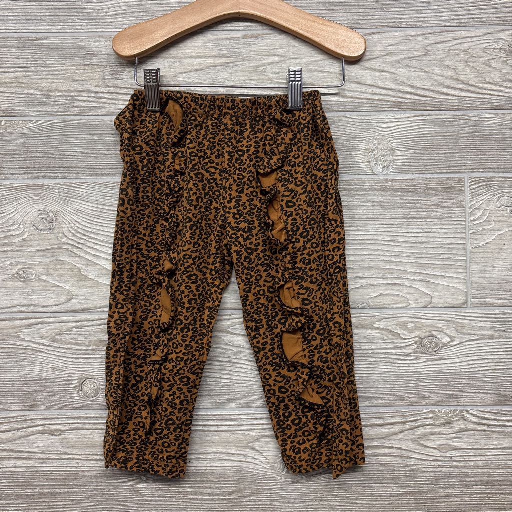 LS Ruffle Shirt & Pants Animal Print 12-18M
