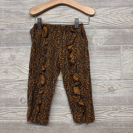 LS Ruffle Shirt & Pants Animal Print 12-18M