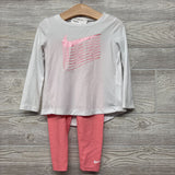 LS Active Shirt Stacked Swoosh & Leggings 24M